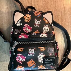 Disney Loungefly Cat Print Mini Backpack